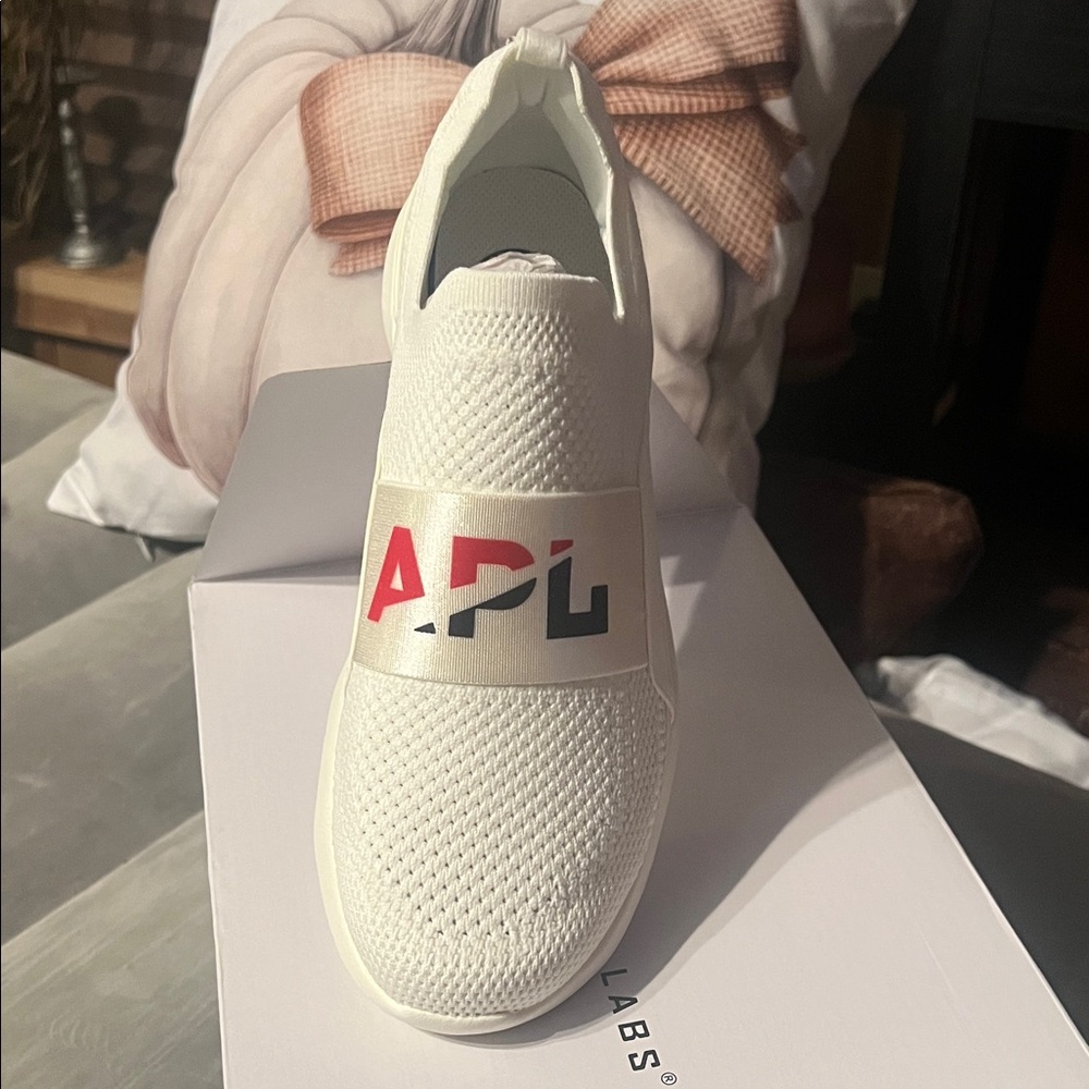 APL White and Red Slip-On Sneakers